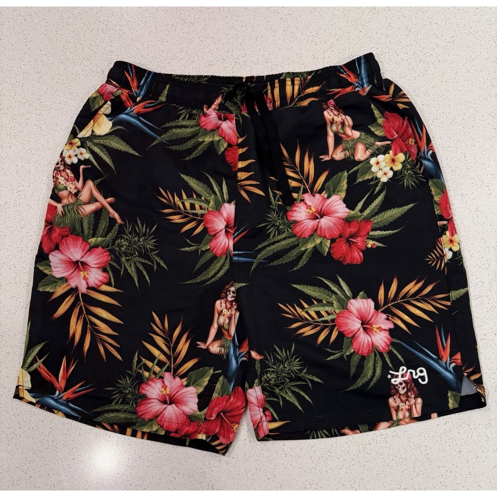 Lifted Research Group Mens LRG Not Too Strange Hybrid Chinos Boardshorts Sz S